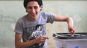 Young voter in Cairo