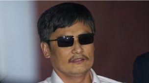 Chinese activist Chen Guangcheng is now in New York