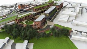 Artist's impression of new development at Sherriff Street in Worcester