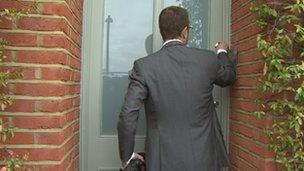 Andy Coulson arrives home