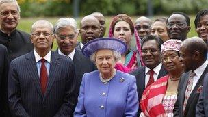 The Queen poses with Commonwealth leaders