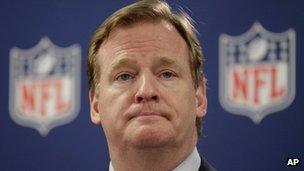 NFL Commissioner Roger Goodell speaks at a press conference in Atlanta 22 May 2012