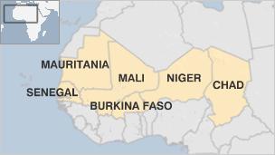 Sahel region map