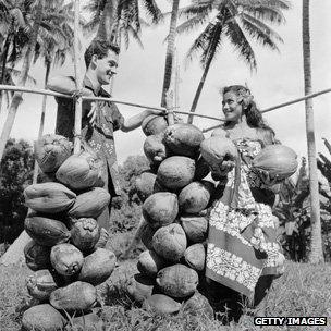 Canadian Mormon missionary in Tahiti, 1955