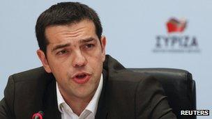 Leader of the SYRIZA party Alexis Tsipras