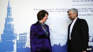 Catherine Ashton and Saeed Jalili (18/06/12)