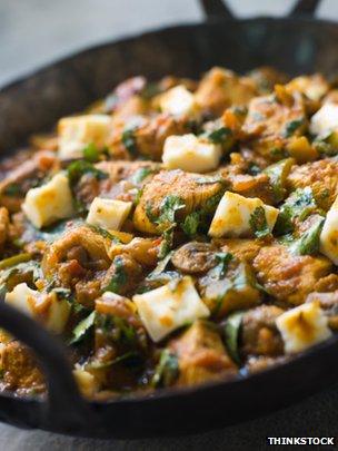 Chicken and paneer Balti