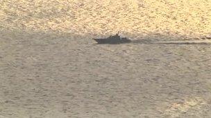 A boat searching off the Turkish coast (22 June 2012)