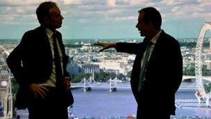 Tony Blair, left, with Andrew Marr