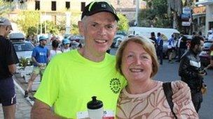 John Lawton and wife Lynda, pic courtesy of trailproject.gr