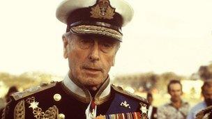 Lord Mountbatten in 1976