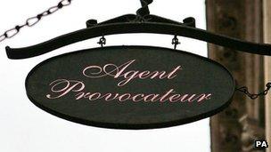 Agent Provocateur shop sign