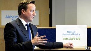 David Cameron visits Alzheimer's Society