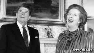 President Ronald Reagan and Prime Minister Margaret Thatcher, 1984