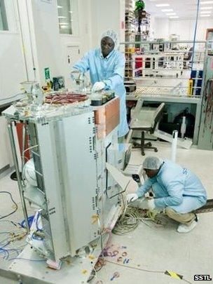 NASRDA engineers working on NigeriaSAT-2