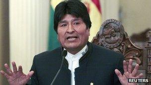 Bolivian President Evo Morales on 2 July 20102
