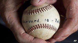 Baseball from a Harvard Yale game in 1959