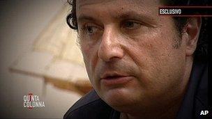 Francesco Schettino on Italy's Canale 5 television