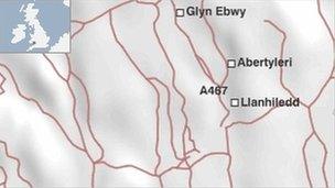 map o'r ardal