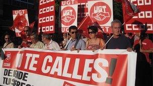 Demonstration in Cuidad Real against cuts