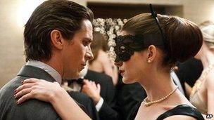 Christian Bale and Anne Hathaway in The Dark Knight