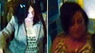 The CCTV images of the women police wish to speak to