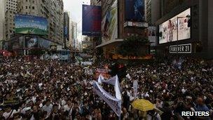 File photo: 1 July protests in Hong Kong