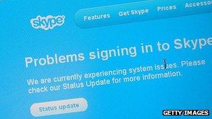Skype error message