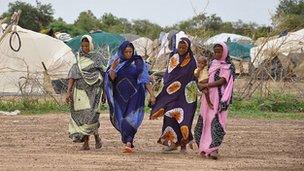 Malian refugees in refugee camp north of Ouagadougou. 26 July 2012