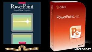 PowerPoint software boxes