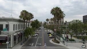Street in San Bernardino, California 1 August 2012