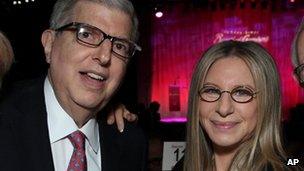 Marvin Hamlisch, left, with Barbra Streisand at the Cedars-Sinai Board of Governors Gala at The Beverly Hilton Hotel in Beverly Hills in 2011