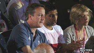 David Cameron and Amir Khan
