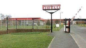Pirelli factory in Carlisle