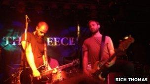 The band performing at The Fleece in Bristol on Tuesday night