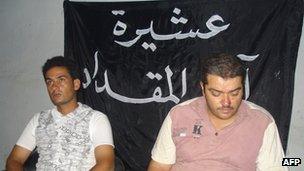 Two of the Syrians who have been kidnapped by the Mekdad clan