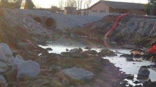 Dirty water with sewage in Wonderkop village. Photo: Kitumetse