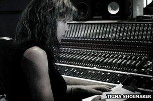 Trina Shoemaker in the studio