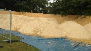 Sand used for beach volleyball courts in St Albans