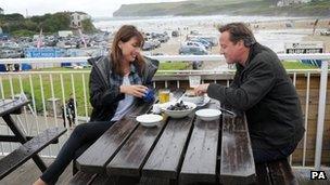 Samantha and David Cameron