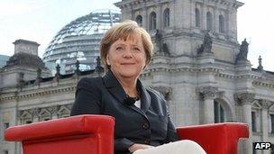 Chancellor Angela Merkel in TV interview in Berlin, 26 Aug 12