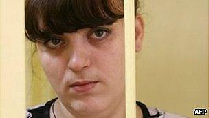 Taisiya Osipova on trial in the city of Smolensk