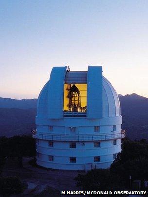 Otto Struve telescope at McDonald Observatory