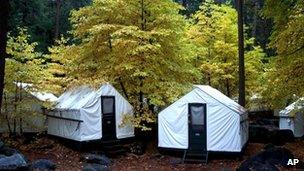Yosemite tent cabins undated file picture