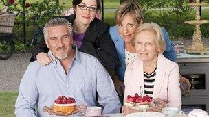 Paul Hollywood, Sue Perkins, Mel Giedroyc and Mary Berry