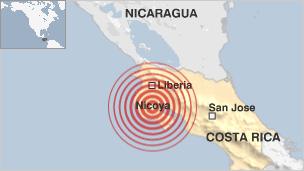Earthquake tracker costa rica