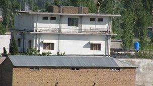 The compound in Abbottabad in north-west Pakistan where Bin Laden was shot dead