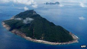 Disputed islands known as Senkaku in Japan and Diaoyu in China