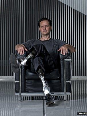Hugh Herr with his bionic legs