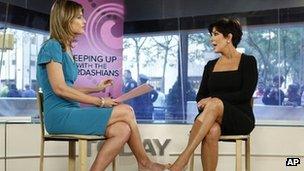 Presenter Savannah Guthrie (l) with Kris Jenner on Tuesday's Today show